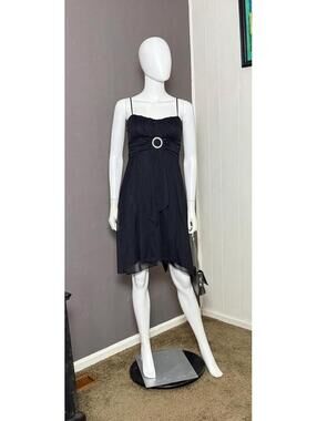 Y2K Black Mesh Babydoll Party Dress from Ruby Rox size S-M